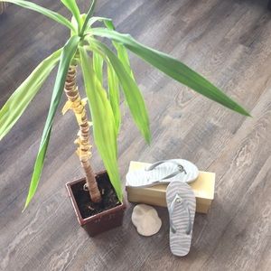 Michael Kors zebra print flip flops in grey